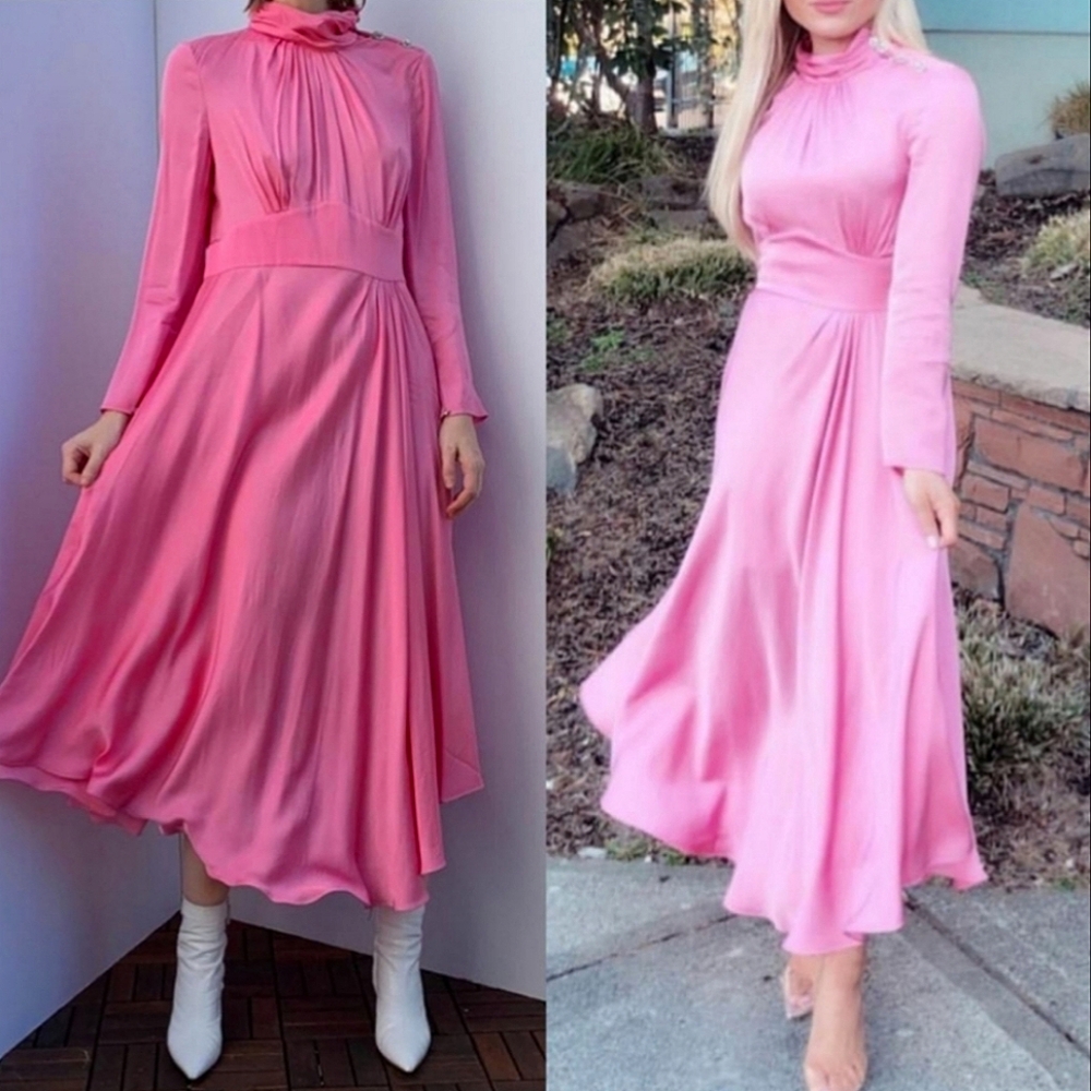 Zara Pink Midi Dress